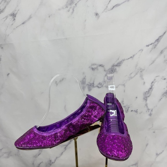 Tory Burch | Glitter Eddie Ballet Flats - Picture 2 of 11